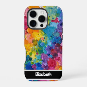 iPhone 16 Pro Coque de smartphone abstrait géométrique Impasto v