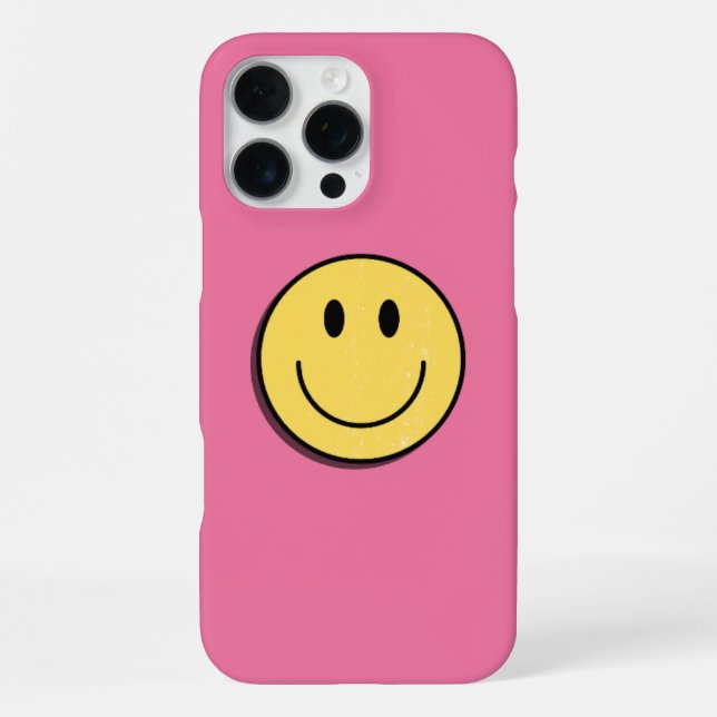 iPhone Coque de téléphone avec un visage souriant mignon. (Verso)
