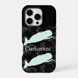 iPhone 16 Pro coque de téléphone baleines blanches