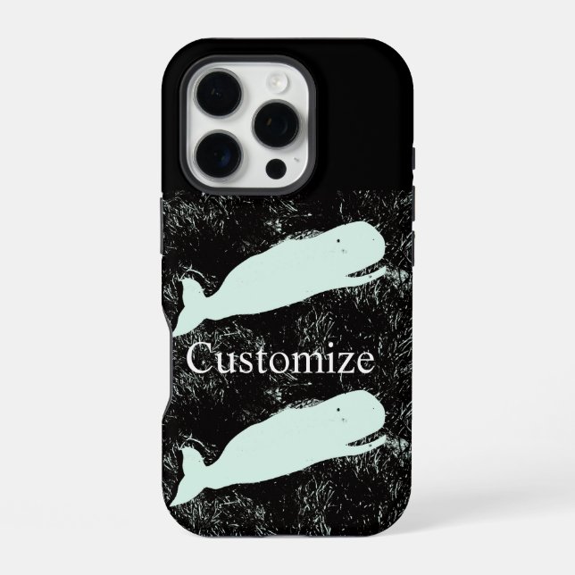 iPhone coque de téléphone baleines blanches (Verso)