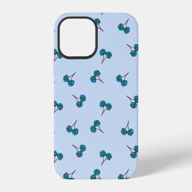 iPhone Coque de téléphone Blue Cherry Pattern Case-Mate p (Verso)
