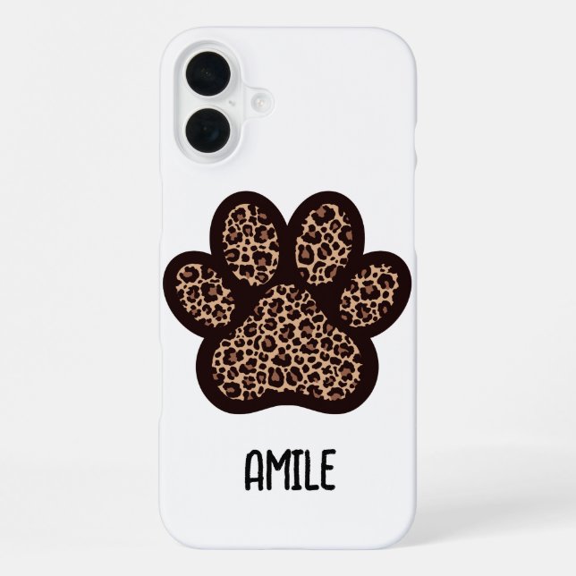 iPhone coque de téléphone empreinte de patte de guépard (Verso)