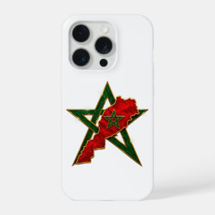 iPhone 15 Pro Coque de téléphone Lion du Maroc et étoile marocai
