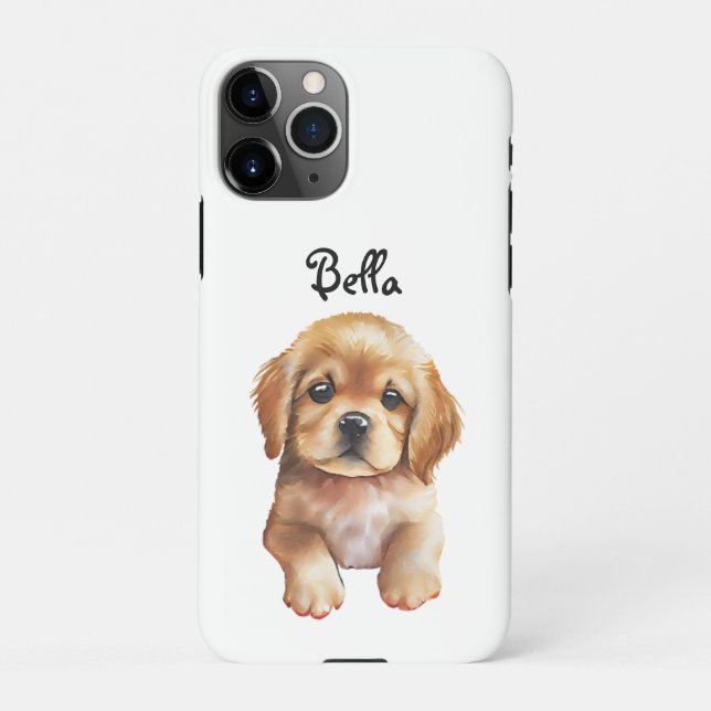 iPhone Coque d'esquisse personnalisée pour animaux de com (Dos)