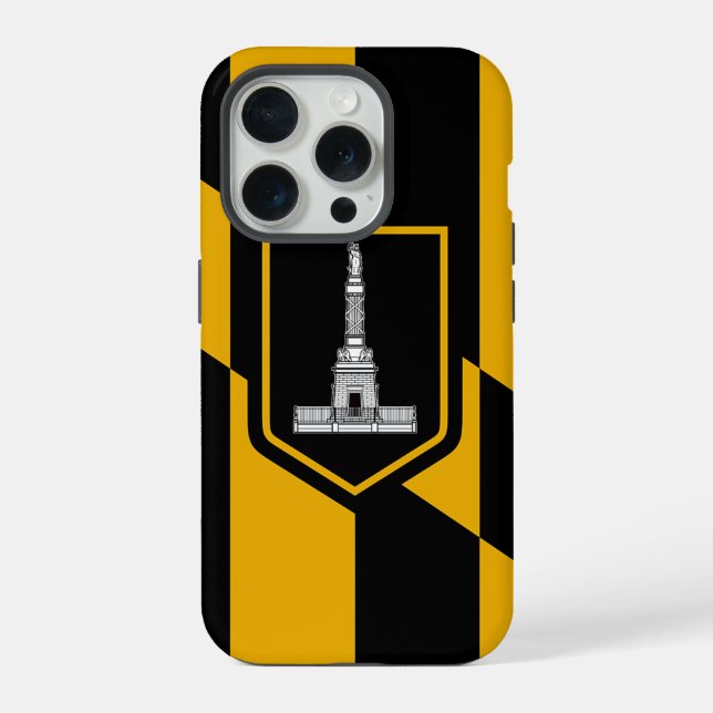 iPhone Coque d'iPhone 15 Pro Case-Mate, drapeau de Baltim (Verso)