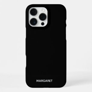 Coque iPhone 16 Pro Max coque d'iphone 16 pro max personnalisée nom noir e