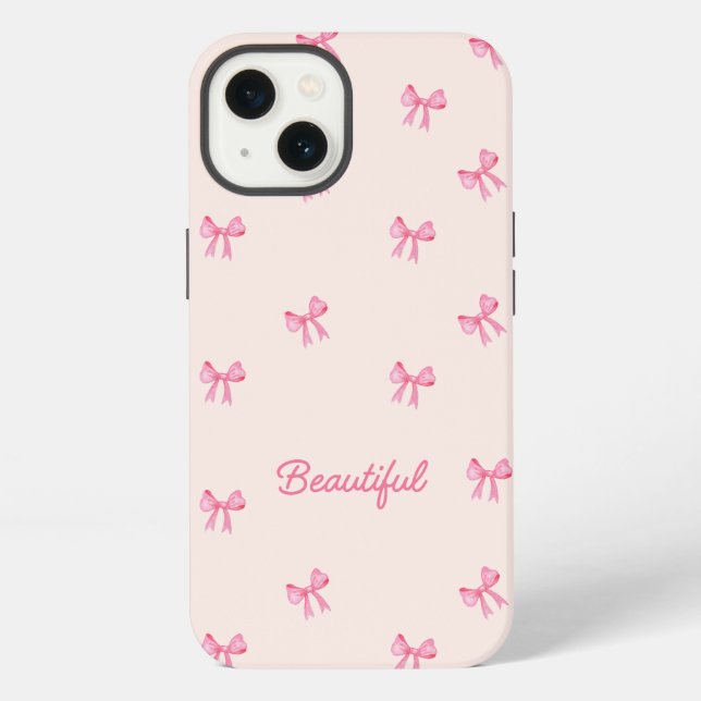 iPhone Coque esthétique Chic Ribbon (Verso)