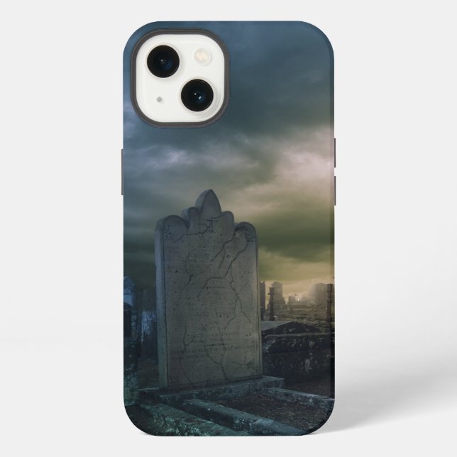 iPhone Coque ipad de cimetière gothique (Verso)