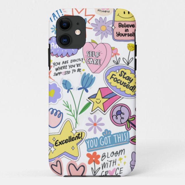 iPhone / coque ipad Jaune et rose Meilleures cotes (Dos)