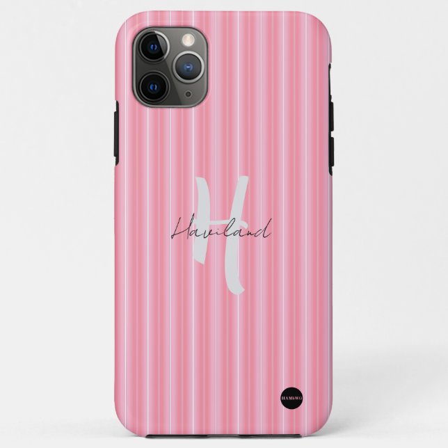 iPhone / coque ipad rose pâle bande (Dos)