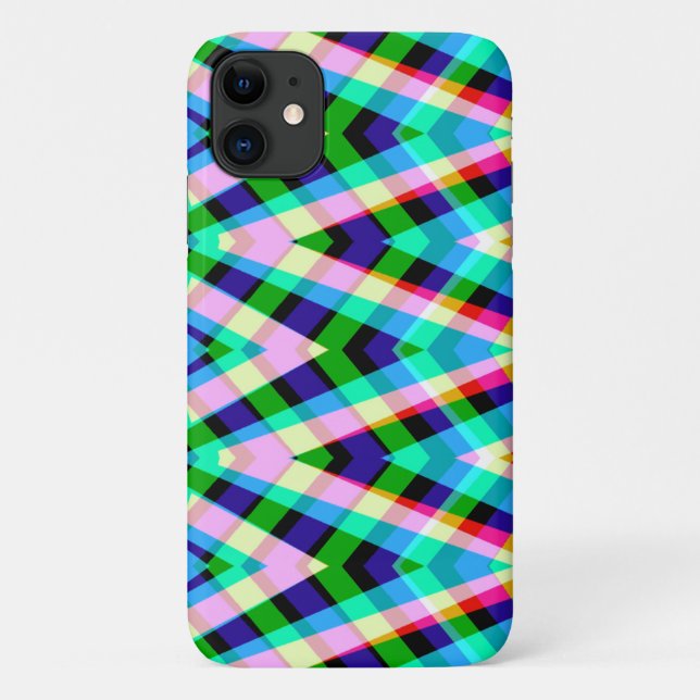 iPhone / coque ipad, Une multicolore plaid vibrant (Dos)