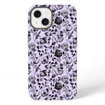 Coque Lilac floral tiré à la main