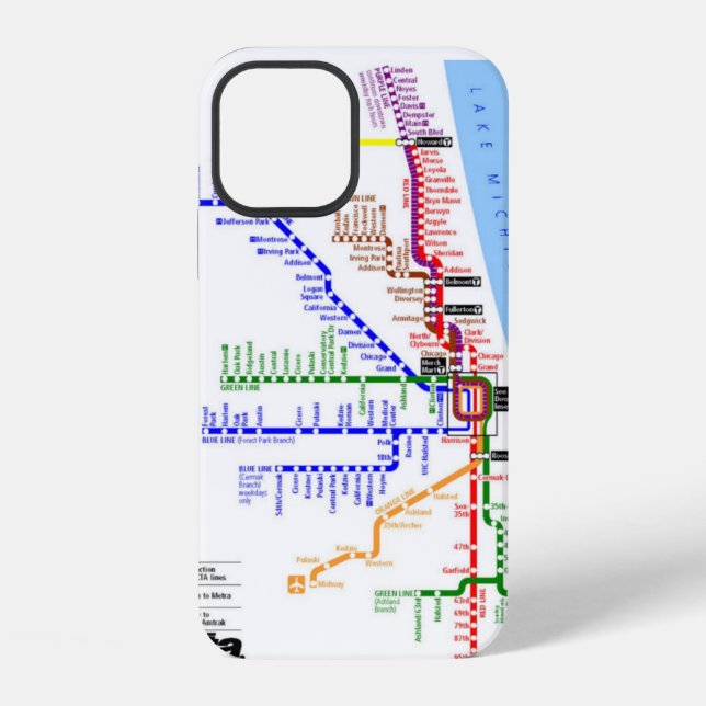 iPhone Coque-Mate Coque de Chicago (Verso)