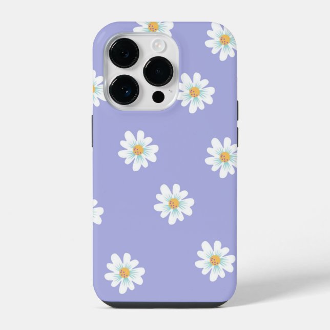 iPhone Coque mou à fleurs violettes (Verso)