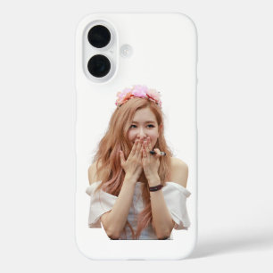 iphone coque personnalisé 16 rose noir rose