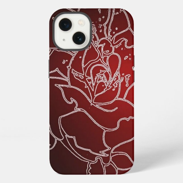 iPhone Coque Red Rose 13 (Verso)