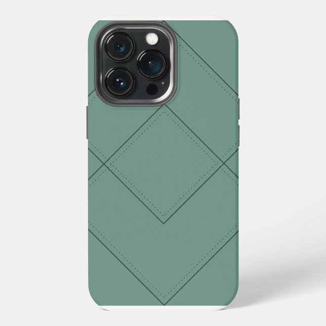 iPhone Coque vert avec conception géométrique (Dos)