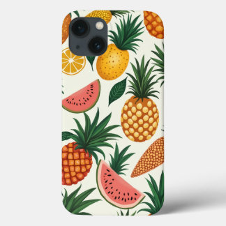 Iphone de conception de fruits tropicaux 13 coque