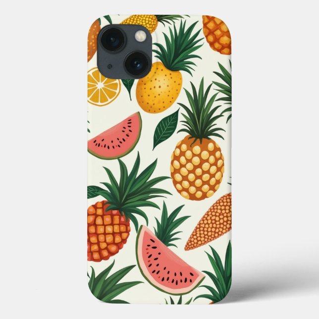 Iphone de conception de fruits tropicaux 13 coque (Verso)