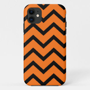 Iphone de style chevron orange noir 5 coque