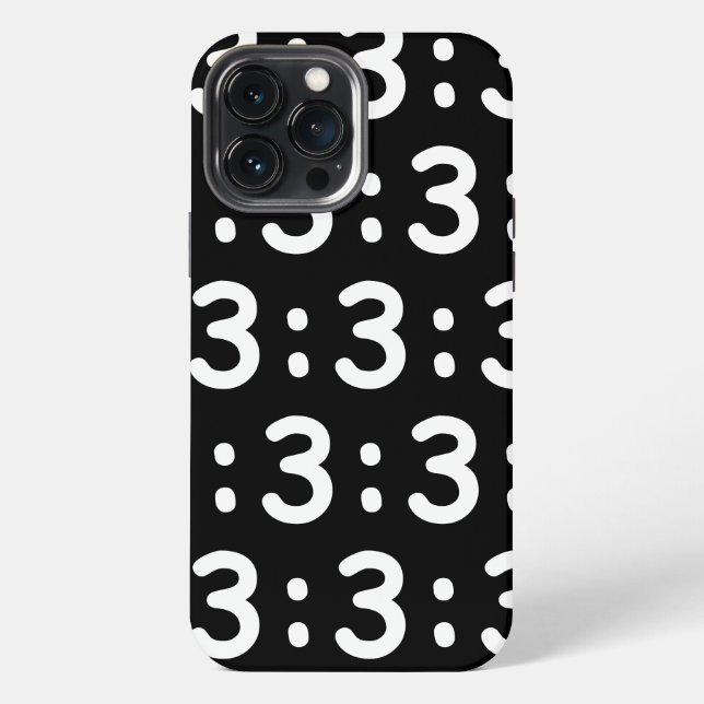 iPhone Emoticône Visage de Chat :3 Coque Case-Mate pour i (Verso)
