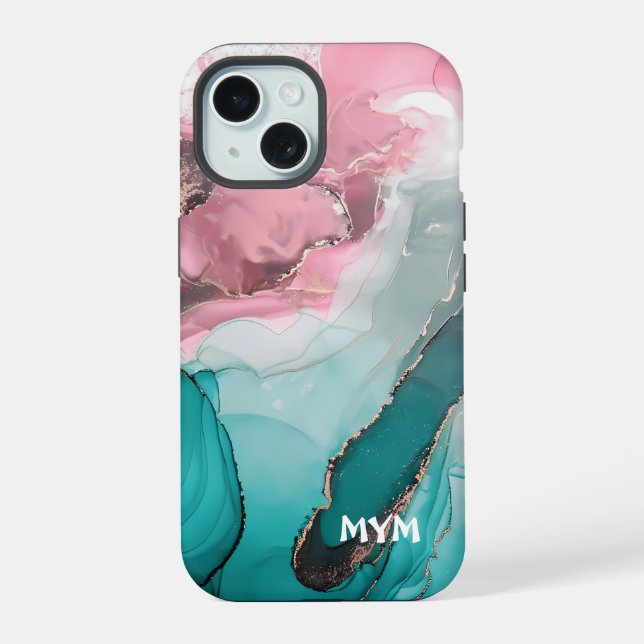 Iphone en marbre 15 Coque coque-Mate (Verso)