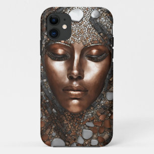 iPhone / Femme coque ipad Cuivre visage Mosiac