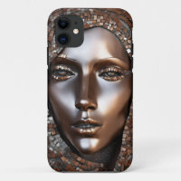 iPhone / Femme coque ipad Cuivre Visage Mosiaque