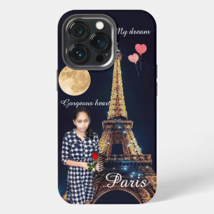 Etui iPhone 13 Pro Fille romantique Tour Eiffel Rêve Coque Case-Mate