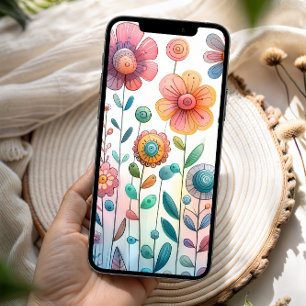 iPhone 15 Pro Fleurs sauvages colorées fantaisistes   Coque de t