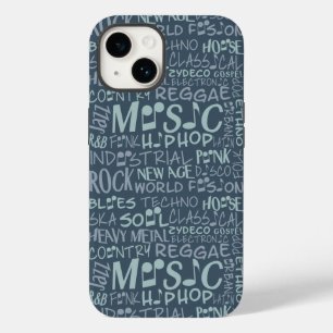 Pour iPhone 14 Genres de musique Word Collage coque