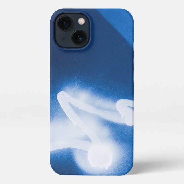 iPhone Graffiti pulvérisé sur le Coque en métal bleu - Ma (Verso)