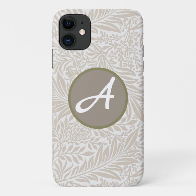 IPHONE INITIAL PERSONNALISÉ 11 COQUE WILLIAM MORRI (Dos)