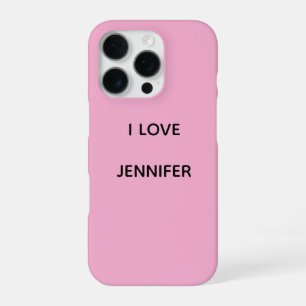 iPhone 16 PRO J'ADORE COQUE DE TÉLÉPHONE JENNIFER