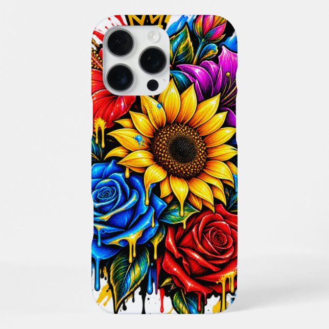 iPhone La coque d'Iphone a une impression florale. (Verso)