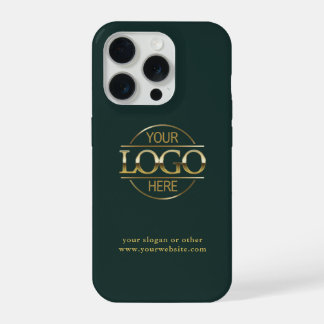 iPhone 15 Pro Logo professionnel personnalisé Coque vert foncé