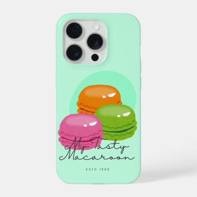 iPhone Ma Coque de Téléphone Macaron Savoureux (Verso)