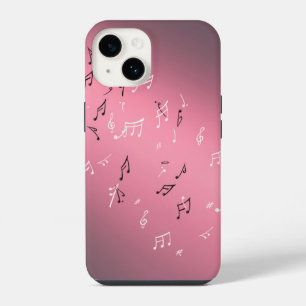 Pour iPhone 14 Moonlit Melody : Elegant Musical Notes coque iphon