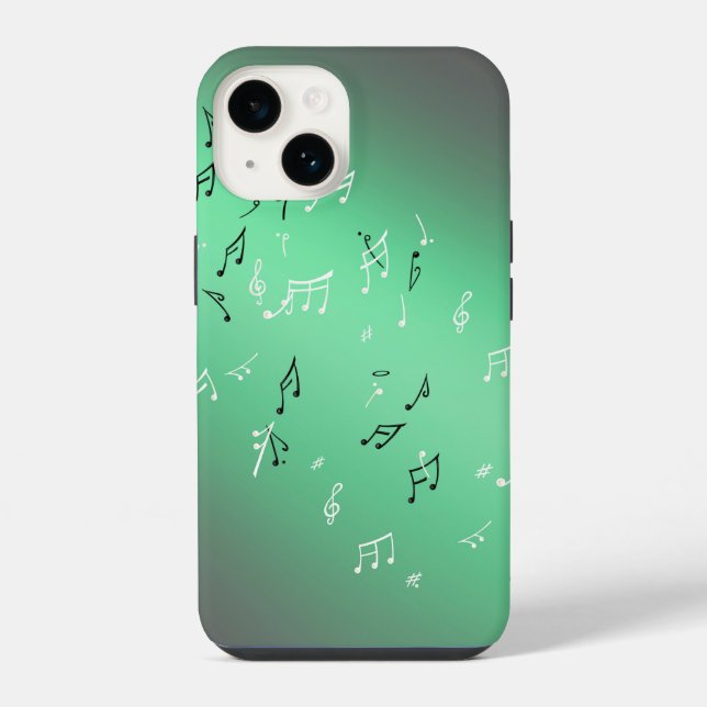 iPhone Moonlit Melody : Elegant Musical Notes coque iphon (Verso)