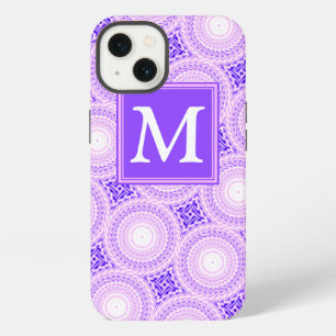 Etui iPhone 13 Motif cercles violets Monogramme Coque Case-Mate i