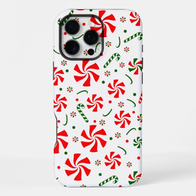 iPhone Noël Peppermenthe Coque (Verso)