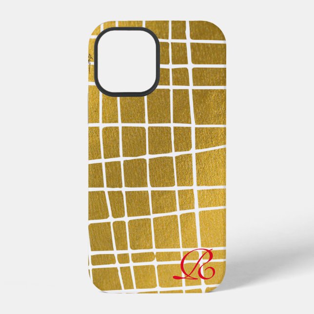 iPhone Or moderne et Coque-Mate de Monogramme coque iphon (Verso)