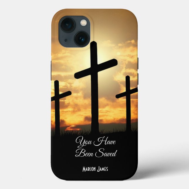 iPhone personnalisé 13 Coque Christianity Cross (Verso)