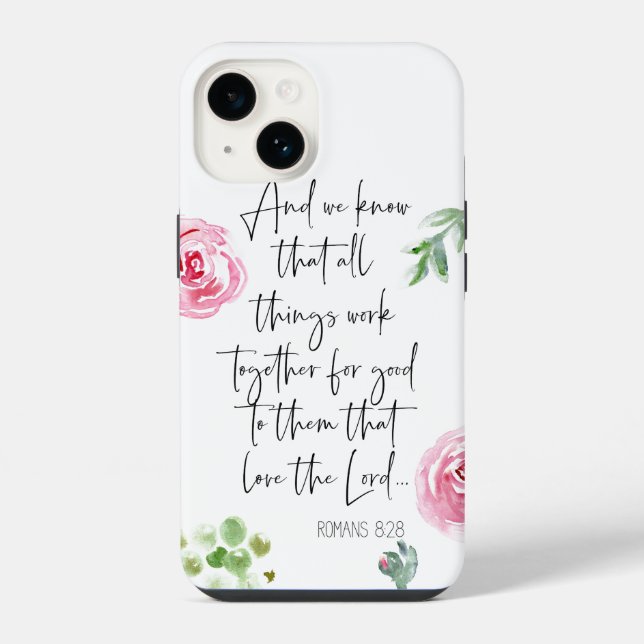 iPhone Romans 8:28 KJV iPhone14 coque (Verso)