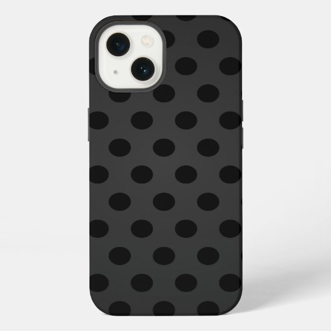 iPhone Samsung Galaxy Note 4 Coque Noir Polka Point (Verso)