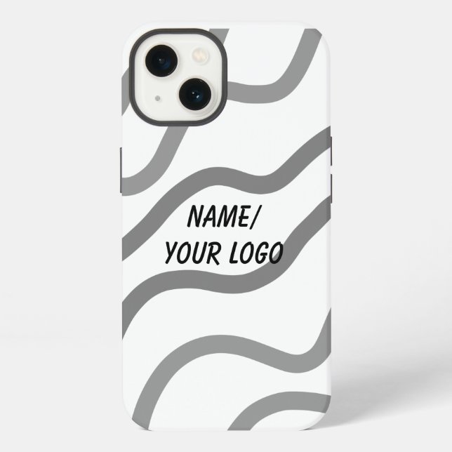 iPhone simple minimum ajouter votre logo nom Coque aquare (Verso)