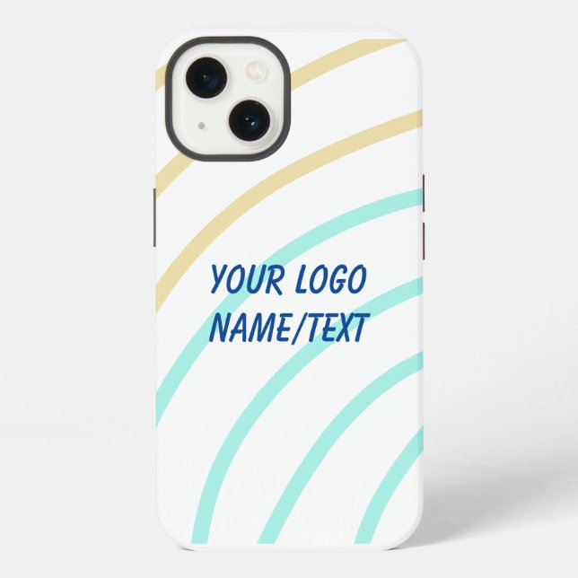 iPhone simple minimum ajouter votre logo nom Coque aquare (Verso)