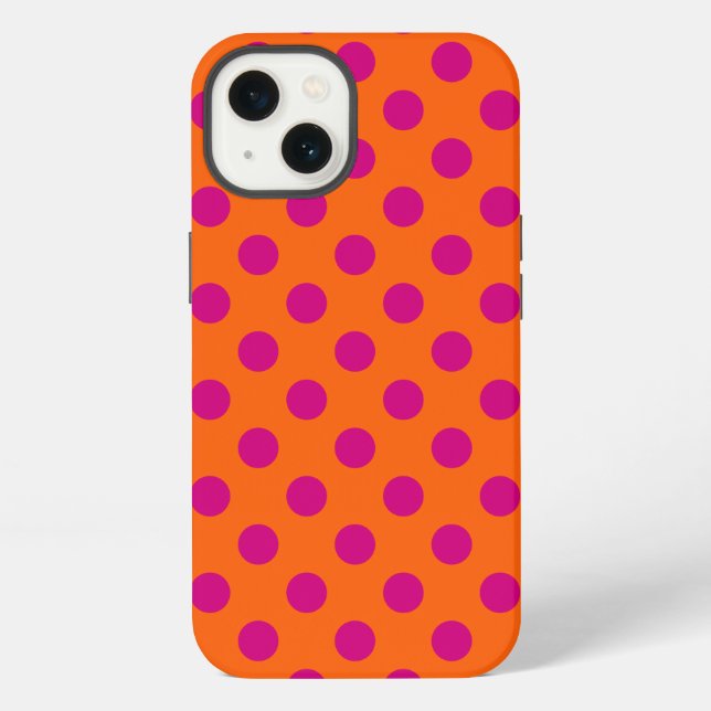 iPhone Taches Fuchsia pointillées sur coque Case-Mate iPh (Verso)