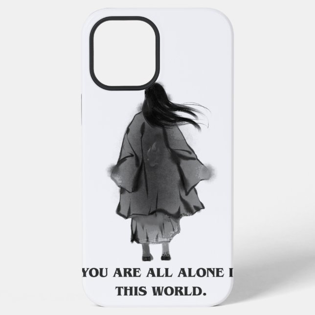 iPhone "Vous êtes tout seul" Coque de téléphone esthétiqu (Verso)