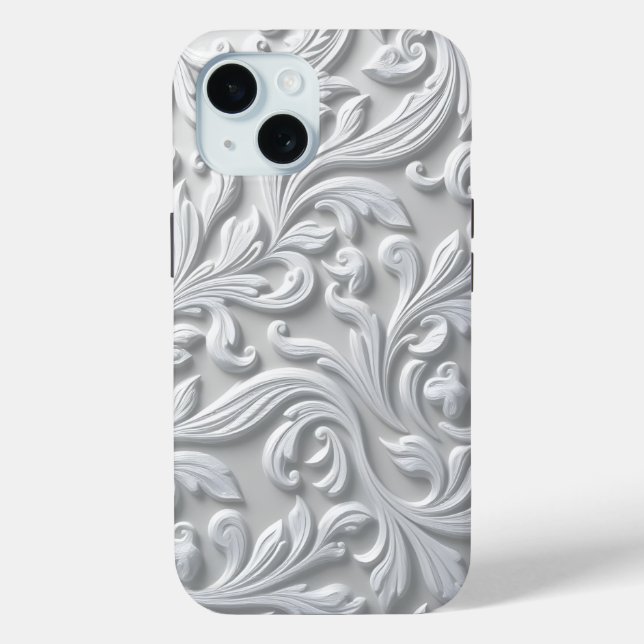 Iphone White Flourish / coque ipad (Verso)